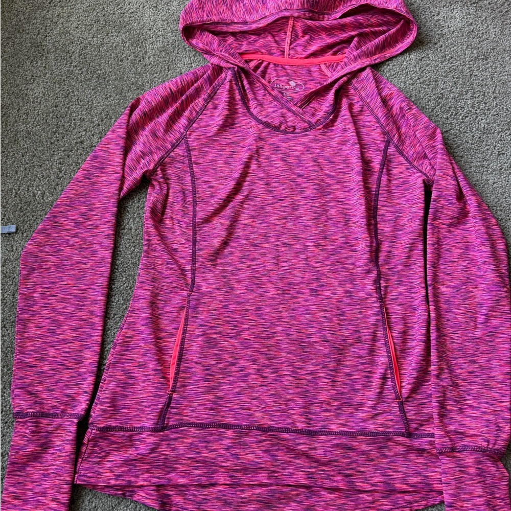 Tangerine Pink and Purple Space-Dye Active Top